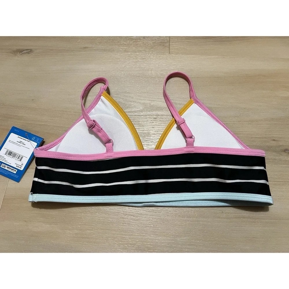 Girls DSG Swim Top Multicolor Large Sanibel Stripe Bound Bikini‎